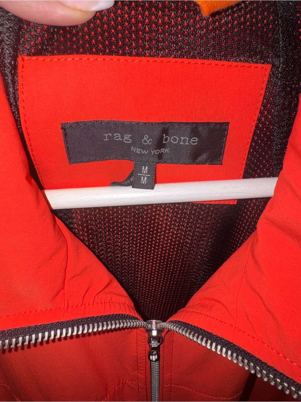 rag & bone red orange Utility Zip Jacket - Picture 3 of 4